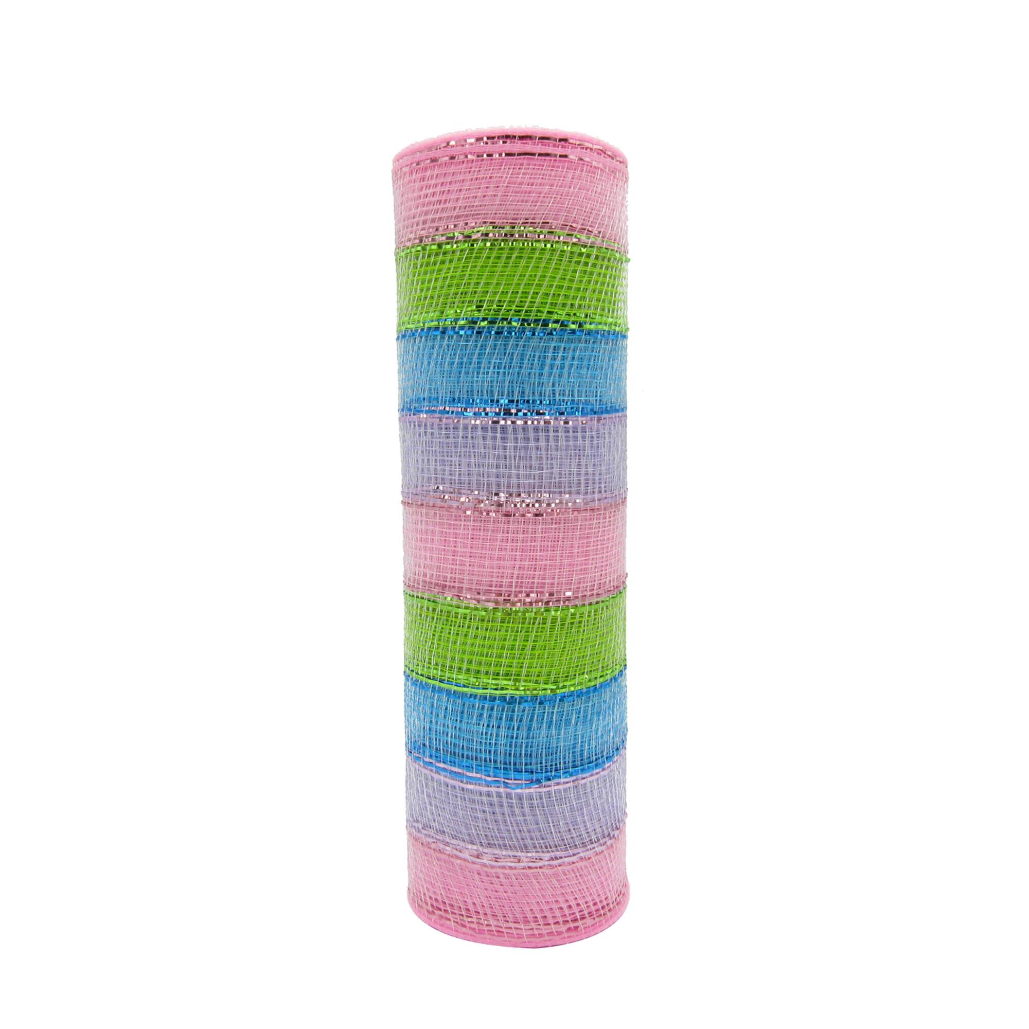 10" x 19ft. Pastel Striped Mesh by Celebrate It™